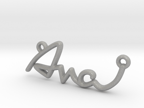 AVA Script First Name Pendant in Aluminum