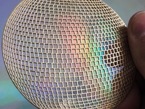 Disco ball coaster in Tan Fine Detail Plastic