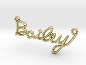 BAILEY Script First Name Pendant in 18k Gold Plated Brass
