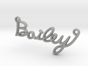 BAILEY Script First Name Pendant in Aluminum