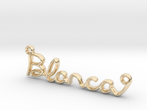 BLANCA Script First Name Pendant in 14K Yellow Gold