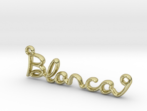 BLANCA Script First Name Pendant in 18k Gold Plated Brass
