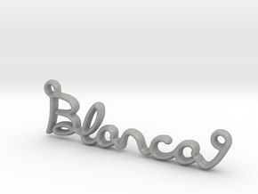 BLANCA Script First Name Pendant in Aluminum