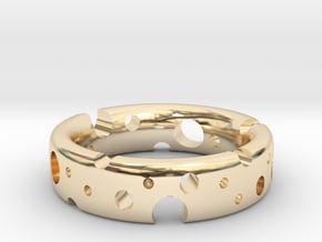 Swiss Cheese Ring in 14K Yellow Gold: 4 / 46.5