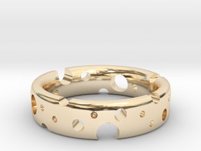 Swiss Cheese Ring in 14K Yellow Gold: 7.25 / 54.625