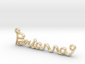 BRIANNA Script First Name Pendant in 14K Yellow Gold