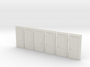 Door Type 5 - 760 X 2000 X 6 in White Natural Versatile Plastic: 1:76