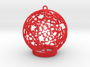 Roses & Roses Ornament in Red Processed Versatile Plastic