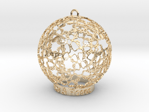 Roses & Roses Ornament in 14k Gold Plated Brass