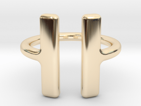 PAUSE Ring size 6 (M) in 14k Gold Plated Brass