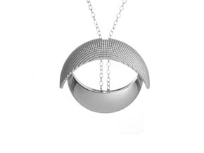EYE pendant in Polished Silver