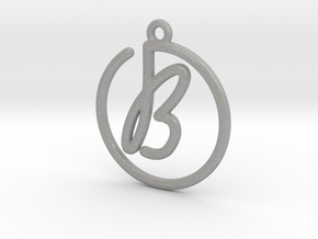 B Script Monogram Pendant in Aluminum