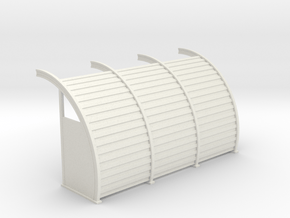 Quonset 3 6ft Panels 10ft - 72:1 Scale in White Natural Versatile Plastic