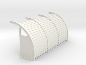 Quonset 3 6ft Panels 8ft - 72:1 Scale in White Natural Versatile Plastic