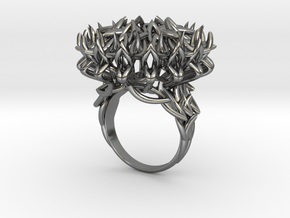 Ring The Thistle/ 14 HK size / 7 US (17.7 mm) in Polished Silver