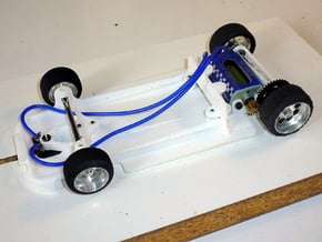 Slot car chassis for GT40 (IW) 1/28 in White Natural Versatile Plastic