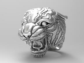 Tiger ring size 7 3/4 in Natural Silver