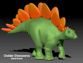 Stegosaurus Chubbie Krentz in White Processed Versatile Plastic