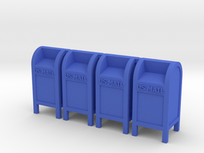 Mail Box - 'O' 48:1 Scale Qty (4) in Blue Processed Versatile Plastic