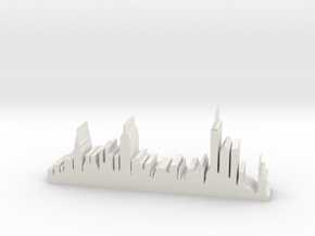 NY Skyline 5" Long in White Natural Versatile Plastic