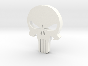 Punisher Skull in White Processed Versatile Plastic
