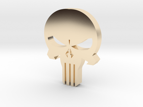 Punisher Skull in 14k Gold Plated Brass