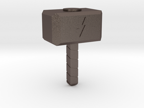 Thor Hammer Small in Polished Bronzed Silver Steel
