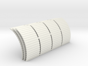 Quonset Corrugation 4ft Panels - 72:1 Scale in White Natural Versatile Plastic