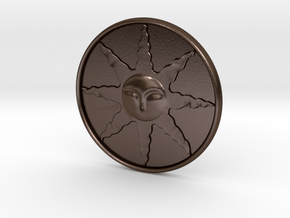 Sunlight Medal in Polished Bronze Steel