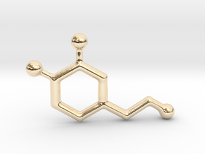 Molecules - Dopamine in 14k Gold Plated Brass