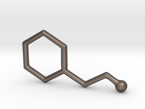 Molecules - Phenyletylamine in Polished Bronzed Silver Steel