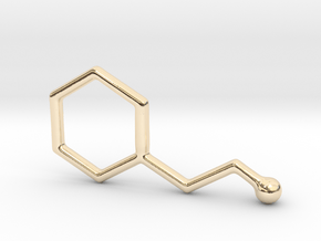 Molecules - Phenyletylamine in 14k Gold Plated Brass