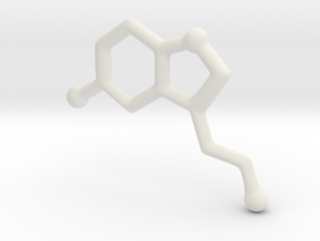 Molecules - Serotonin in White Natural Versatile Plastic