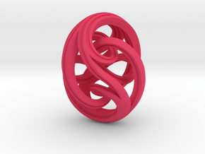 Noom Pendant in Pink Processed Versatile Plastic: Small