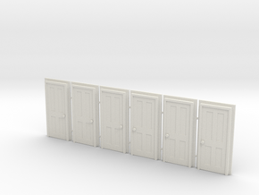 Door Type 5 - 810 X 2000 X 6 in White Natural Versatile Plastic: 1:64
