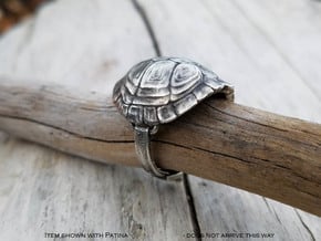Turtle Ring in Natural Silver: 7 / 54