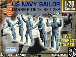 1-20 US Navy Carrier Deck Set 3-2 in White Natural Versatile Plastic