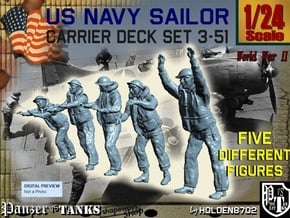 1-24 US Navy Carrier Deck Set 3-51 in White Natural Versatile Plastic