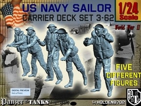 1-24 US Navy Carrier Deck Set 3-62 in White Natural Versatile Plastic