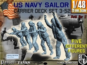 1-48 US Navy Carrier Deck Set 3-52 in Tan Fine Detail Plastic
