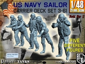 1-48 US Navy Carrier Deck Set 3-61 in Tan Fine Detail Plastic
