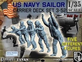 1-35 US Navy Carrier Deck Set 3-52 in Smooth Fine Detail Plastic