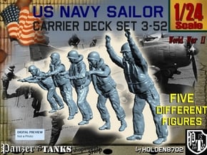 1-24 US Navy Carrier Deck Set 3-52 in White Natural Versatile Plastic