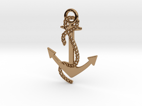 Anchor Pendant in Polished Brass