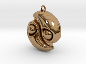 Pendentif Yin-Yang in Polished Brass