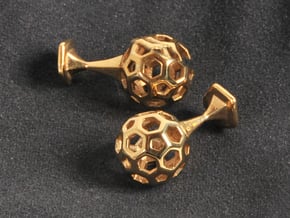 Bucky Cufflinks in Polished Brass