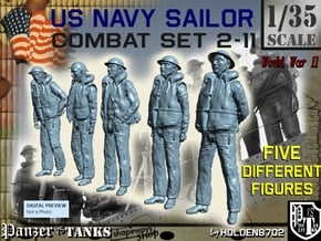 1-35 US Navy Sailors Combat SET 2-11 in Tan Fine Detail Plastic