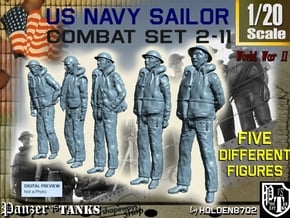 1-20 US Navy Sailors Combat SET 2-11 in White Natural Versatile Plastic