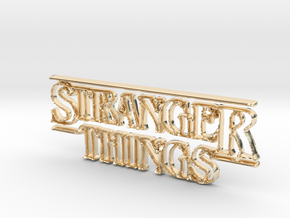Stranger Things Logo in 14K Yellow Gold
