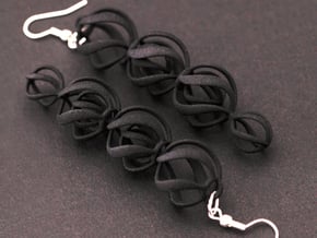 SWIRL - earrings in Black Natural Versatile Plastic